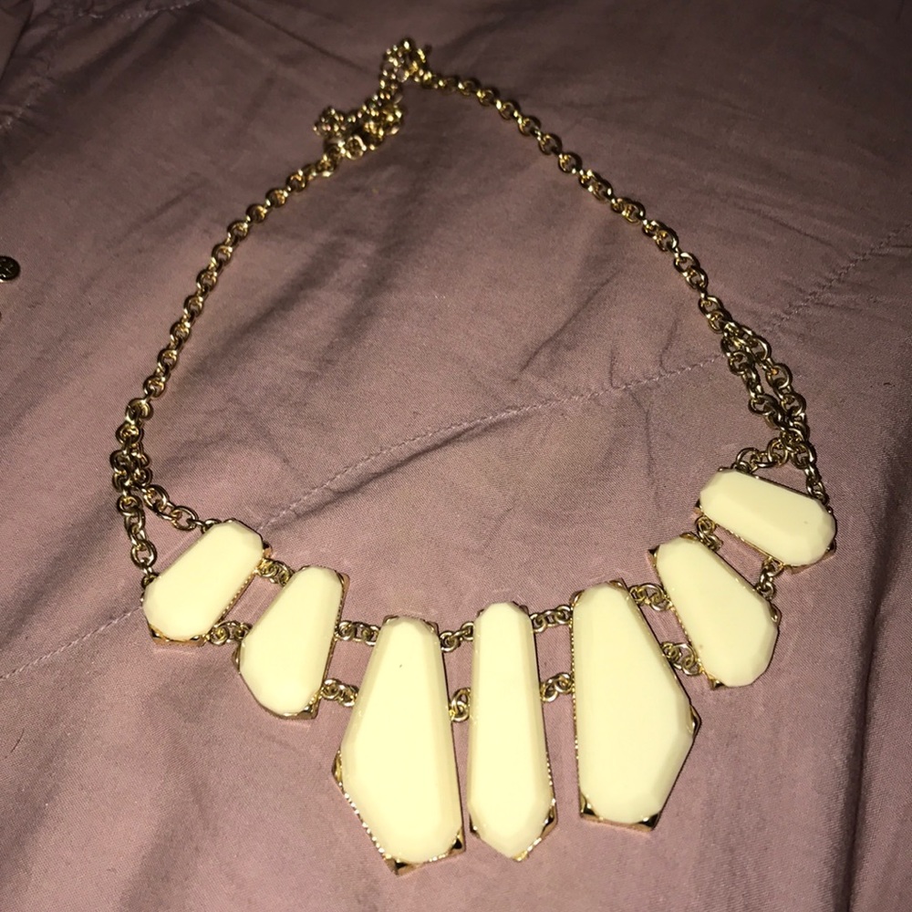 Creme collared necklace